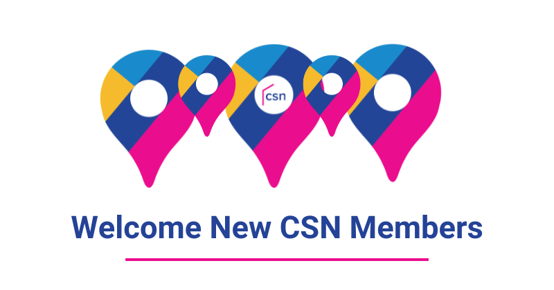 map icons with text Welcome New CSN Members