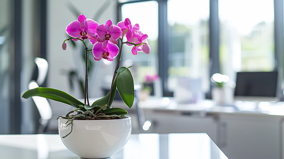 Flowers on desk